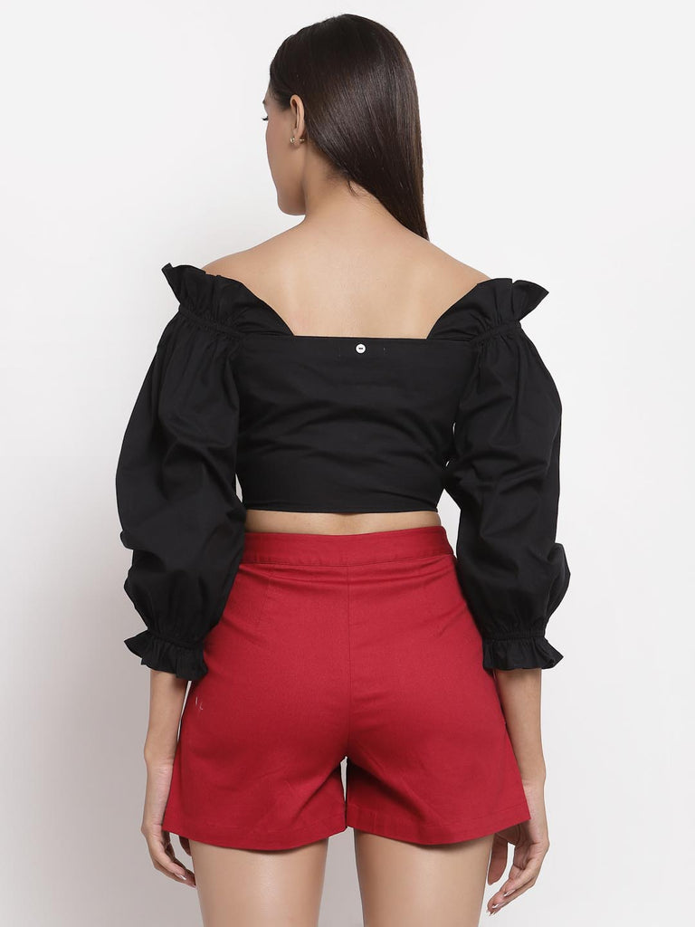 Black Puff Sleeve Top | Tops & Shirts |Ayro Lane