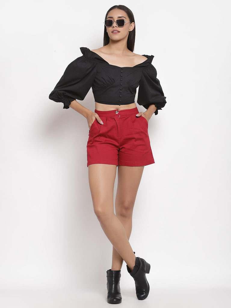 Black Puff Sleeve Top | Tops & Shirts |Ayro Lane