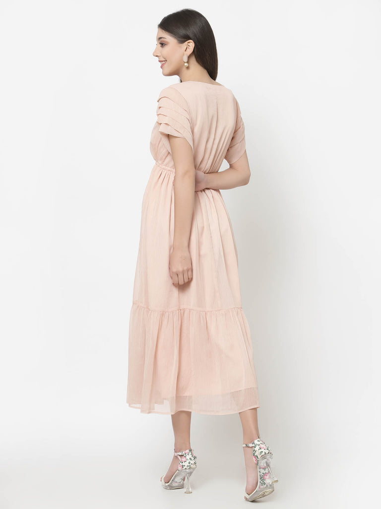 Statement Sleeve Dress-Blush Pink | Hem Dress |Ayro Lane