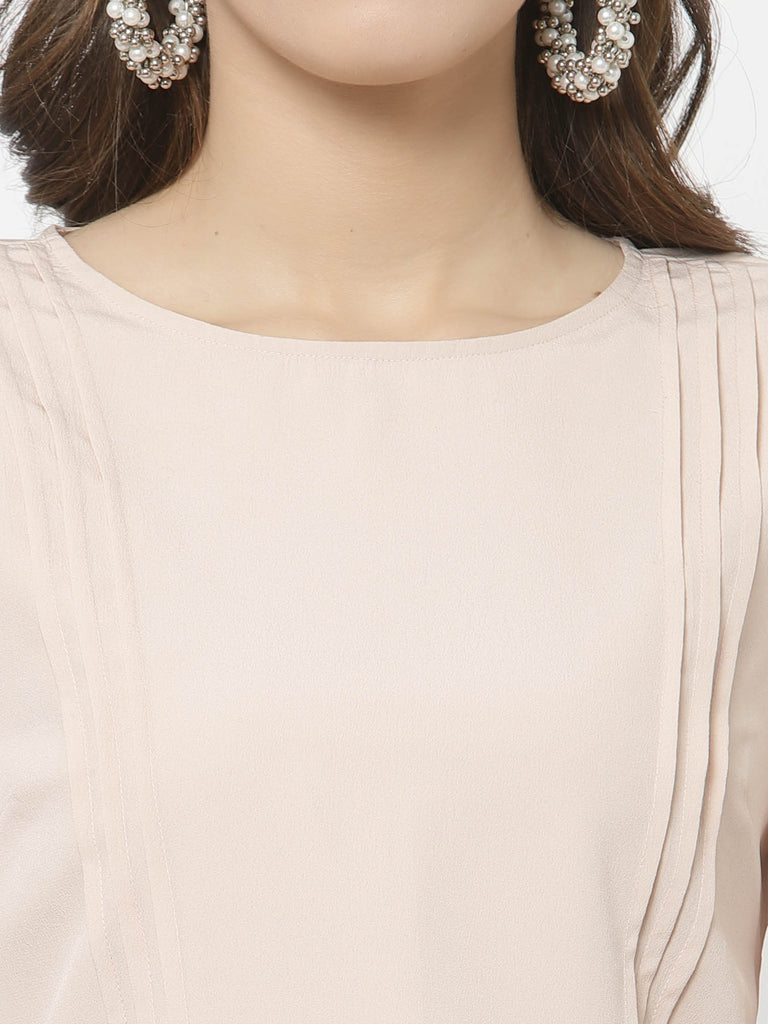 Studs Embellished Sleeve Top (Nude Pink) | Tops & Shirts |Ayro Lane