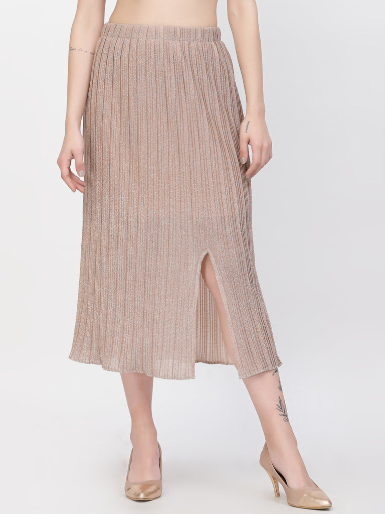 Lurex Pleated Skirt (Nude Pink) | Summer Collection 2023 |Ayro Lane